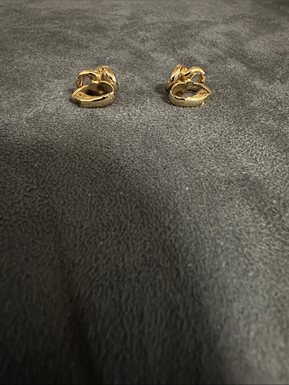 Dior Gold-Tone Knot Earrings with Crystal Trim. PREOWNED. - Picture 2 of 5